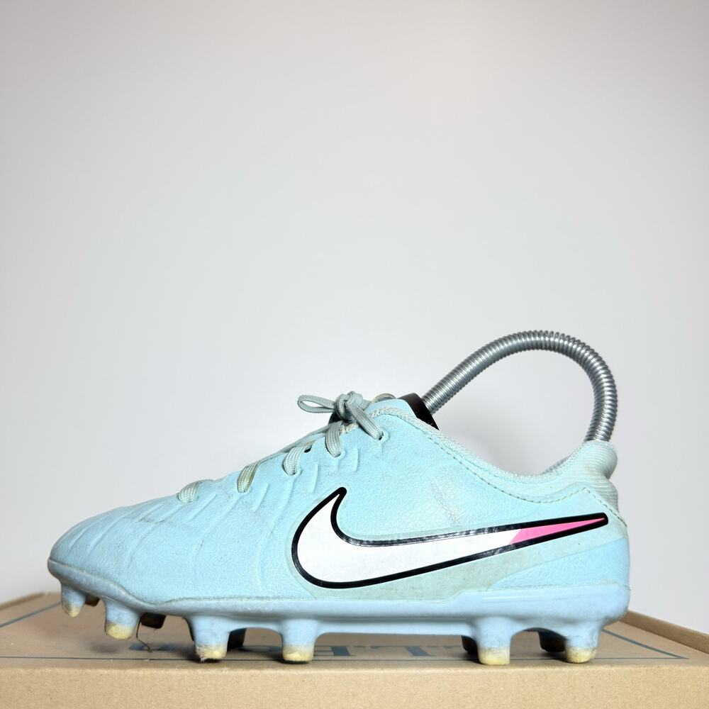 Nike Phantom GX Academy MG Youth 1Y Soccer Cleats Baltic Blue Pink White Used